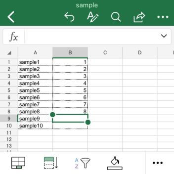 iPhone→Microsoft Office→Excel