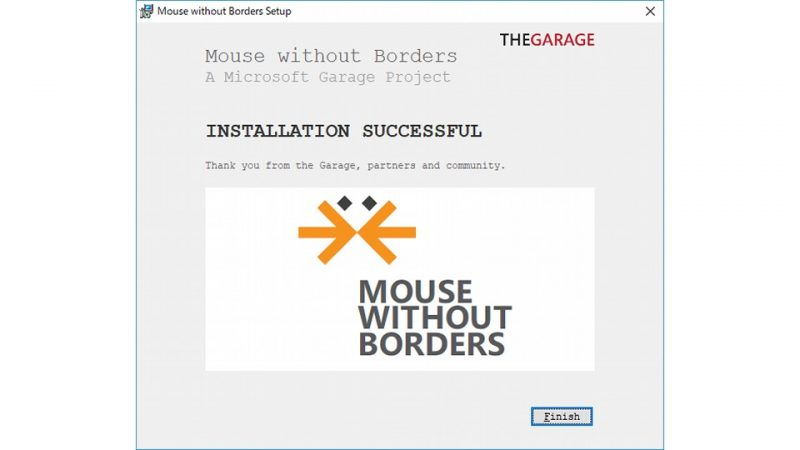 Windows 10→インストール→Microsoft Garage Mouse without Borders