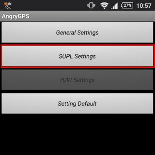AngryGPS『Settings→SUPL Settings』