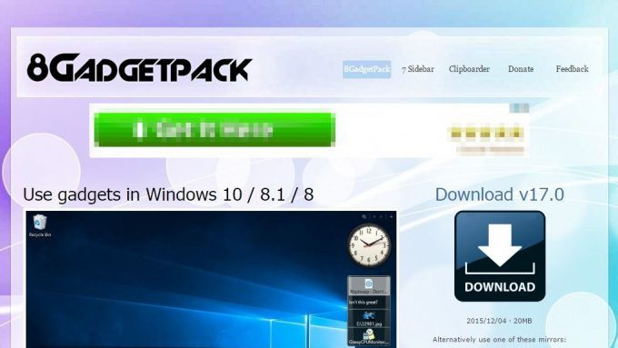 Web「8GadgetPack - Gadgets for Windows 10 / 8.1 / 8」
