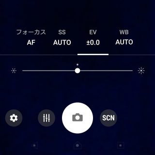 F5321→カメラアプリ→マニュアル→イコライザ→明るさ