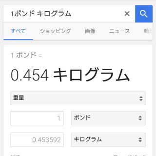 Google検索→単位変換