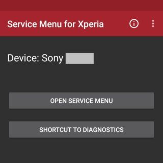 Xperia X Compact→Service Menu for Xperia