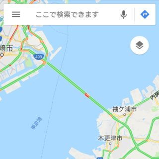 Xperia XZ1 Compact→Googleマップ→アクアライン→交通状況